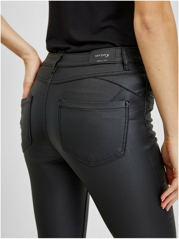 Orsay Schwarze Damen Kunstlederhose ORSAY