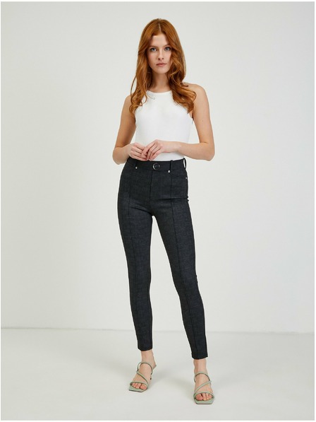 Orsay Dunkelgrau karierte Hose ORSAY