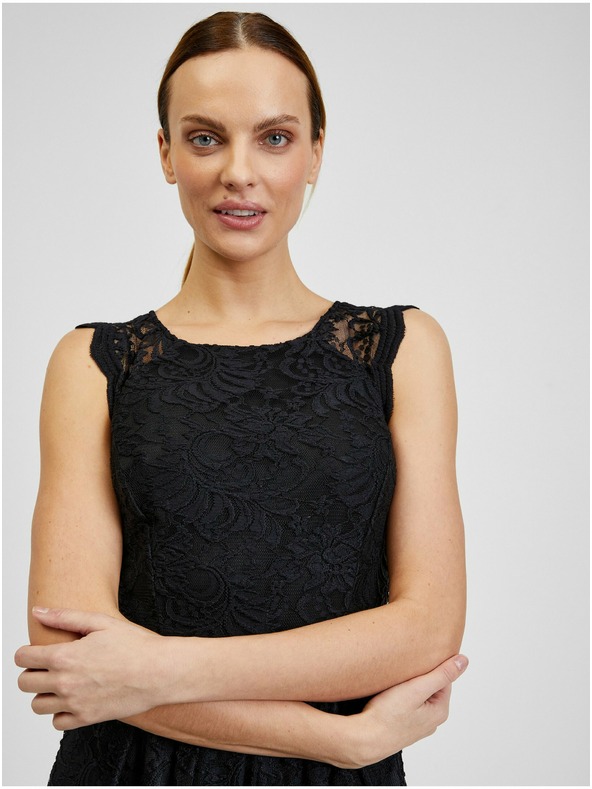 Orsay Schwarzes Damen-Spitzenkleid ORSAY