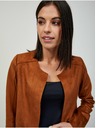 Orsay Braune Jacke in Wildlederoptik ORSAY