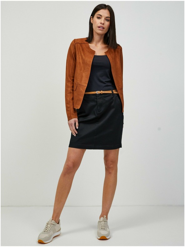 Orsay Braune Jacke in Wildlederoptik ORSAY