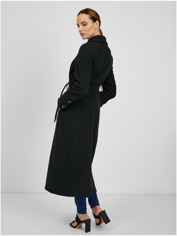 Orsay Schwarzer Damen-Wintermantel mit Wolle ORSAY