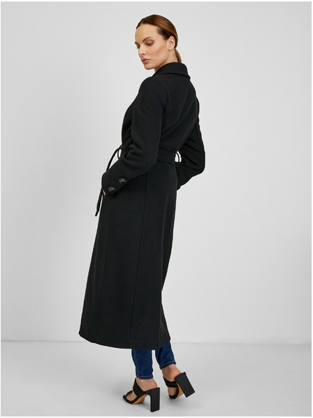 Orsay Schwarzer Damen-Wintermantel mit Wolle ORSAY