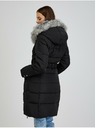 Orsay Schwarzer Damen Daunen-Wintermantel mit Kapuze und Kunstpelz ORSAY