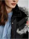 Orsay Schwarzer Damen Daunen-Wintermantel mit Kapuze und Kunstpelz ORSAY
