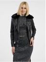 Orsay Schwarze Damen-Kunstpelz-Jacke ORSAY