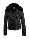 Orsay Schwarze Damen-Kunstpelz-Jacke ORSAY