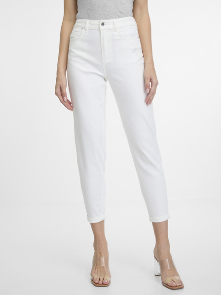 Orsay Weiße Cropped Mom Fit Damenjeans ORSAY