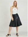 Orsay Schwarzer Damen Kunstlederrock ORSAY