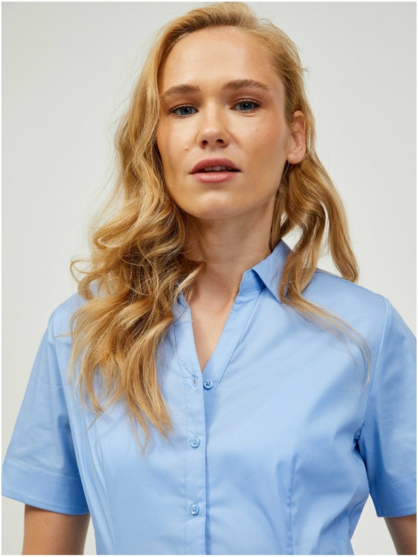 Orsay Hellblaues Kurzarmhemd ORSAY