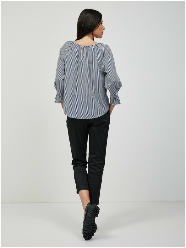 Orsay Blau gestreifte Bluse ORSAY