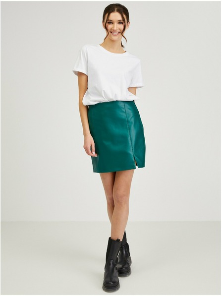 Orsay Grüner Damen Kunstlederrock ORSAY