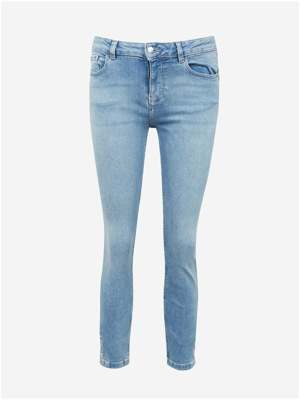 Orsay Hellblaue abgeschnittene Skinny Fit Jeans ORSAY