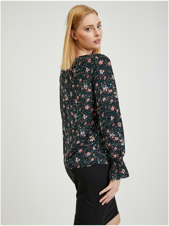 Orsay Schwarze geblümte Bluse ORSAY