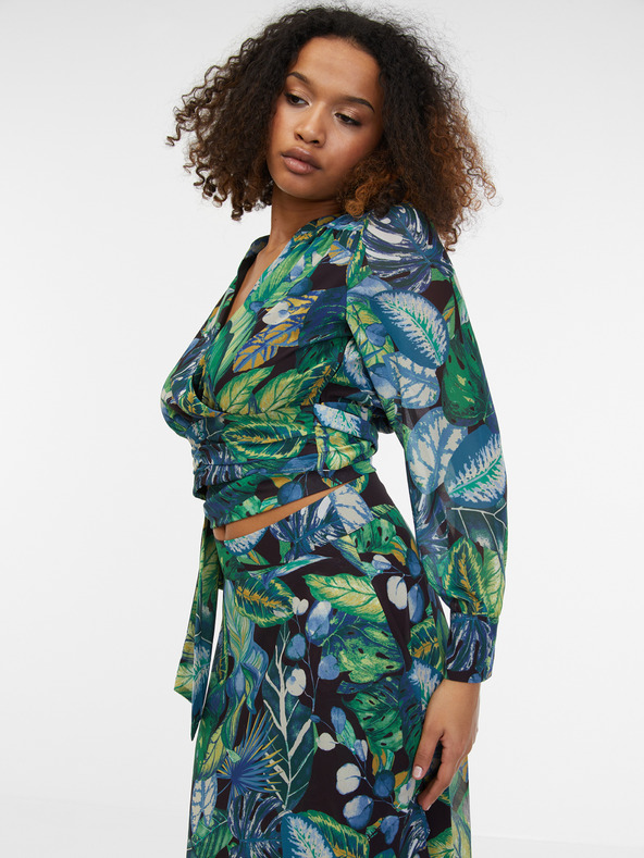 Orsay Schwarz-grün gemusterter Damenrock ORSAY