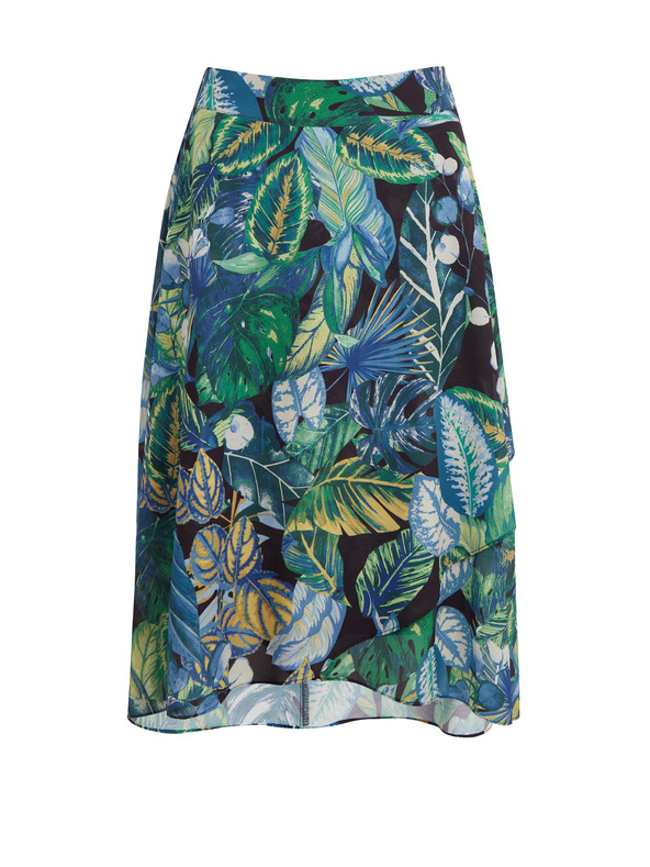 Orsay Schwarz-grün gemusterter Damenrock ORSAY