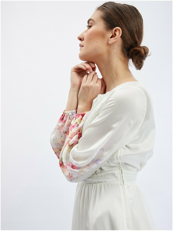 Orsay Rosa und cremefarbenes geblümtes Damenkleid ORSAY