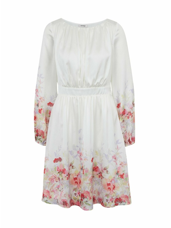 Orsay Rosa und cremefarbenes geblümtes Damenkleid ORSAY