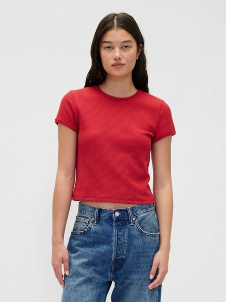 GAP Damen-Crop-T-Shirt mit Waffelmuster GAP
