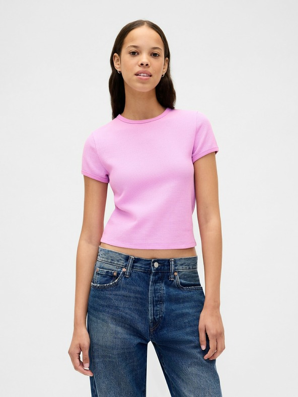 GAP Damen-Crop-T-Shirt mit Waffelmuster GAP