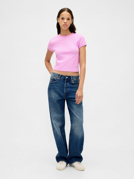 GAP Damen-Crop-T-Shirt mit Waffelmuster GAP