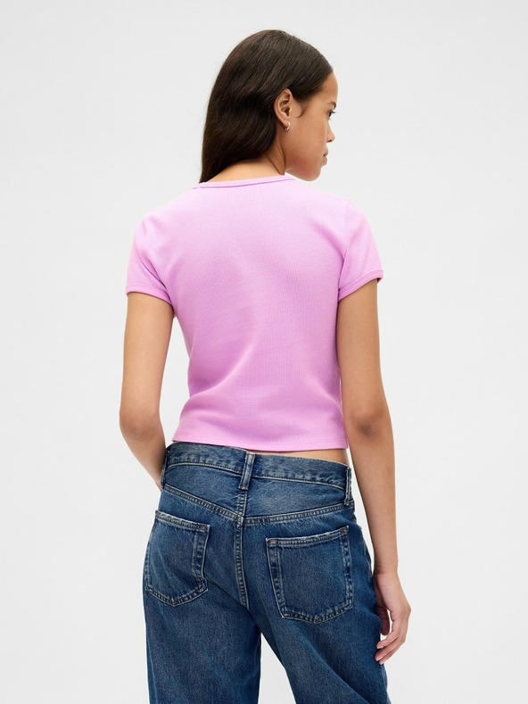 GAP Damen-Crop-T-Shirt mit Waffelmuster GAP