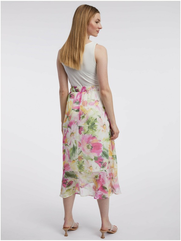 Orsay Rosa-weiße Damen Blumen Midi-Rock von ORSAY