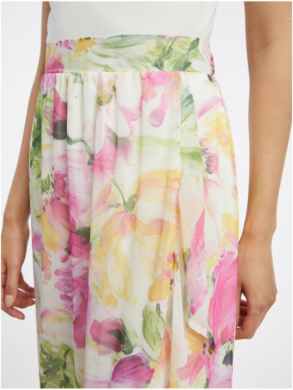 Orsay Rosa-weiße Damen Blumen Midi-Rock von ORSAY