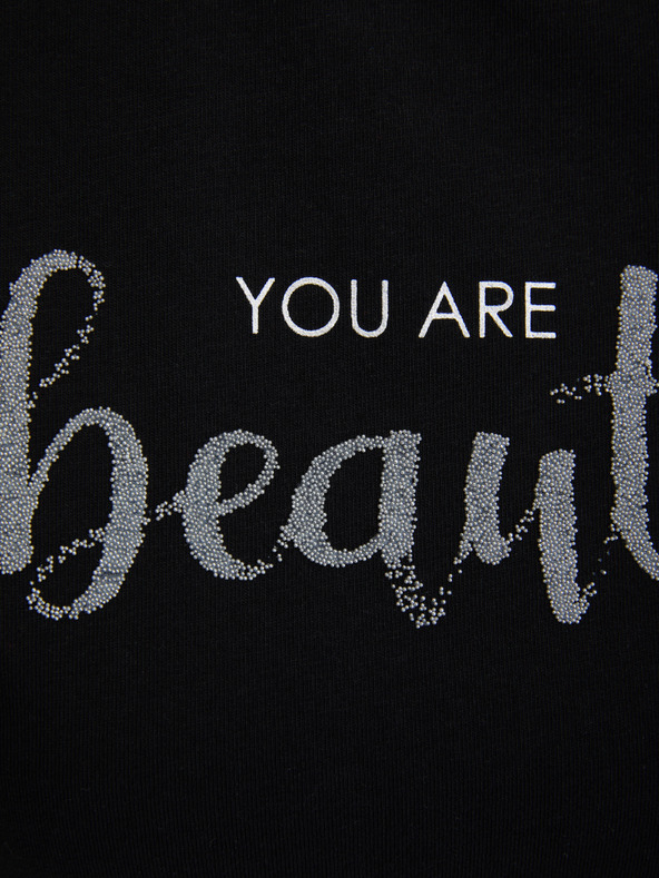 Orsay Schwarzes Damen-Kurzarmshirt ORSAY