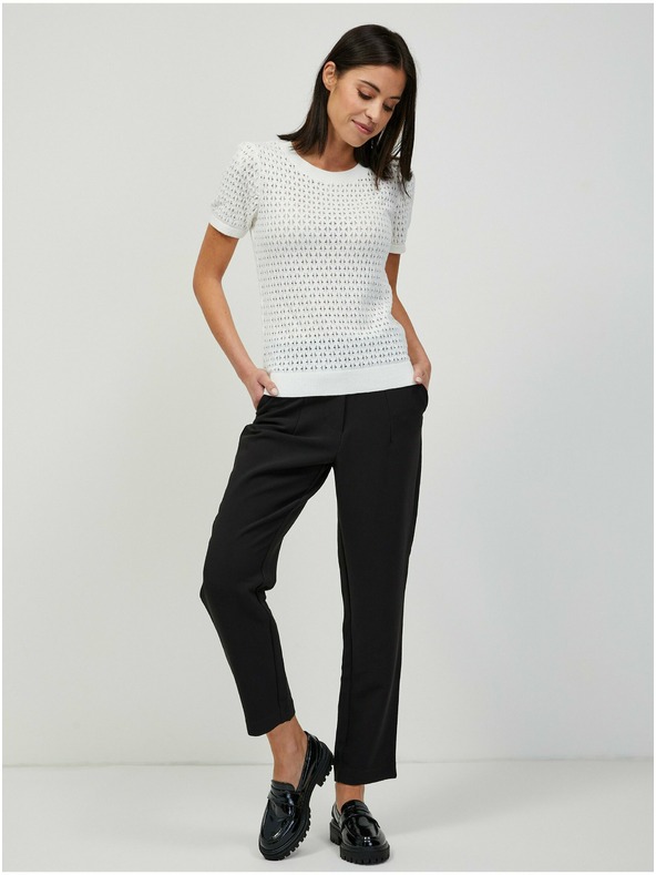 Orsay Weißer Ajour-Pullover mit kurzen Ärmeln von ORSAY