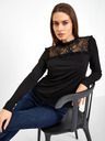 Orsay Schwarzes Damen-T-Shirt mit Spitzendetail ORSAY