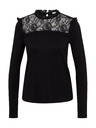 Orsay Schwarzes Damen-T-Shirt mit Spitzendetail ORSAY