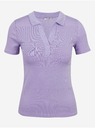 Orsay Hellviolettes Damen-Strick-Poloshirt ORSAY
