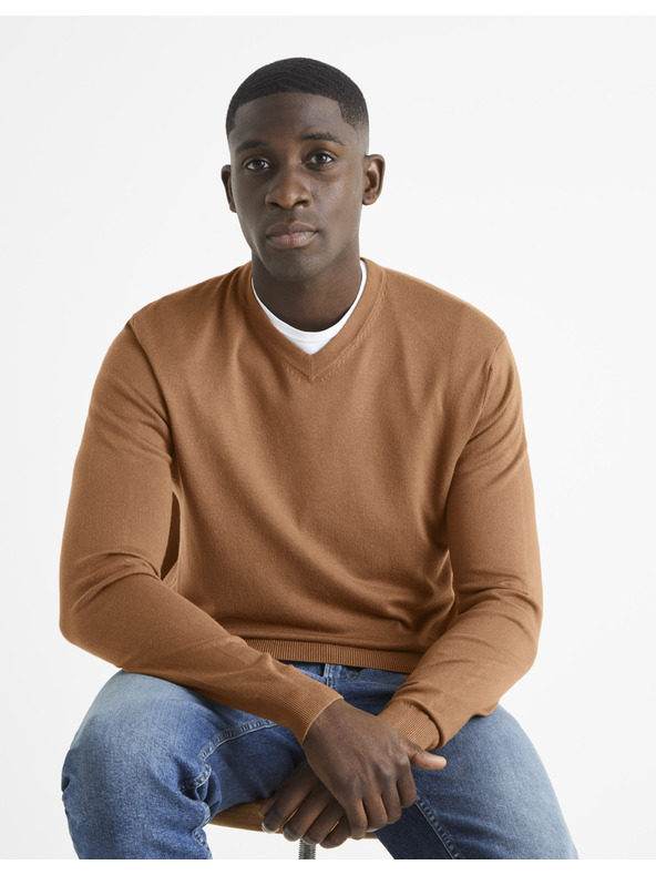 Celio Brauner Herrenpullover Celio Befirstv