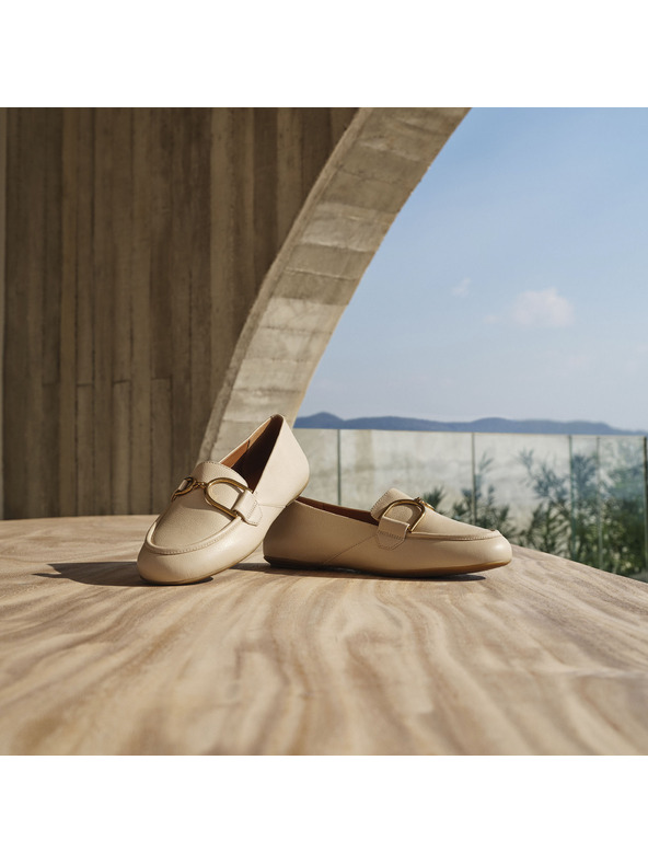 Geox Beige Damen Mokassins Geox Palmaria