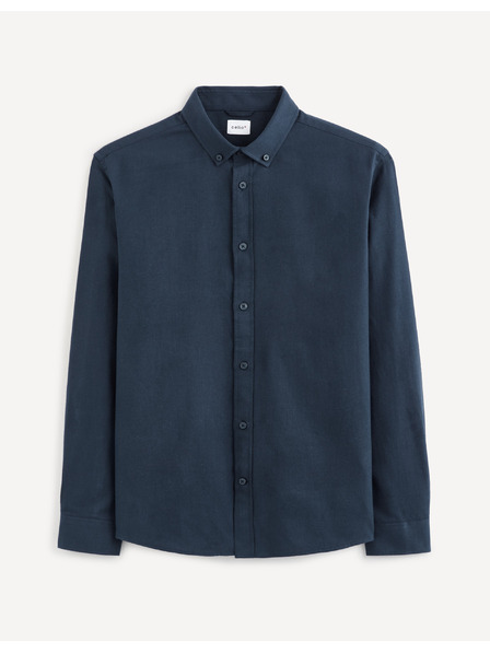 Celio Dunkelblaues Celio Waffelhemd für Herren