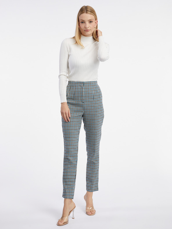 Orsay Schwarz-blau gemusterte Damenhose ORSAY