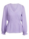 Orsay Hellviolette karierte Damenbluse ORSAY