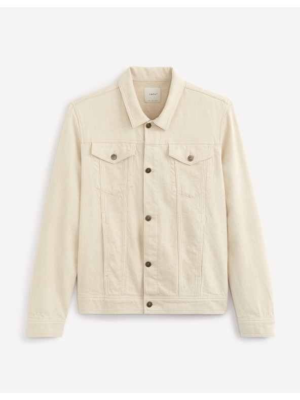 Celio Cremefarbene Jeansjacke Celio Arucha