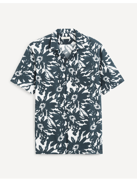 Celio Weiß-blaues geblümtes Hemd Celio Asamus