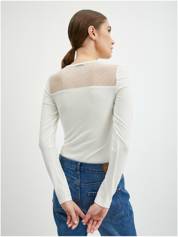 Orsay Cremefarbener Damenbody mit Spitze ORSAY