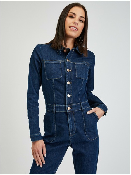 Orsay Dunkelblauer Damen-Jumpsuit aus Denim ORSAY