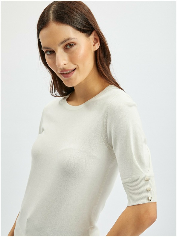 Orsay Cremefarbener leichter Damenpullover ORSAY