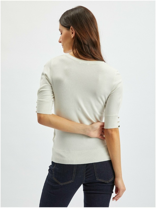 Orsay Cremefarbener leichter Damenpullover ORSAY