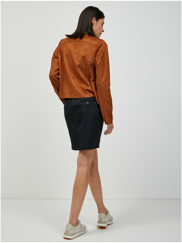 Orsay Braune Jacke in Wildlederoptik ORSAY