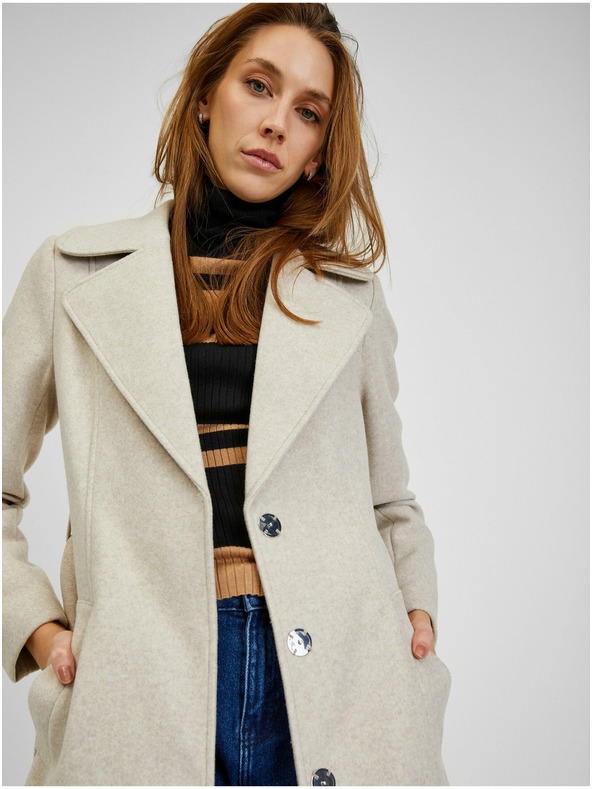 Orsay Beige Damen Wintermantel mit Gürtel ORSAY