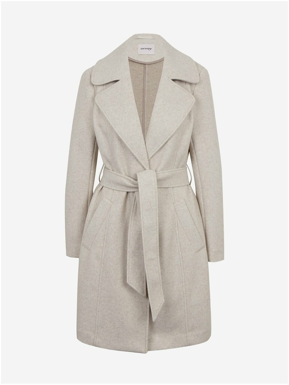 Orsay Beige Damen Wintermantel mit Gürtel ORSAY