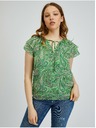 Orsay Grüne gemusterte Damenbluse ORSAY