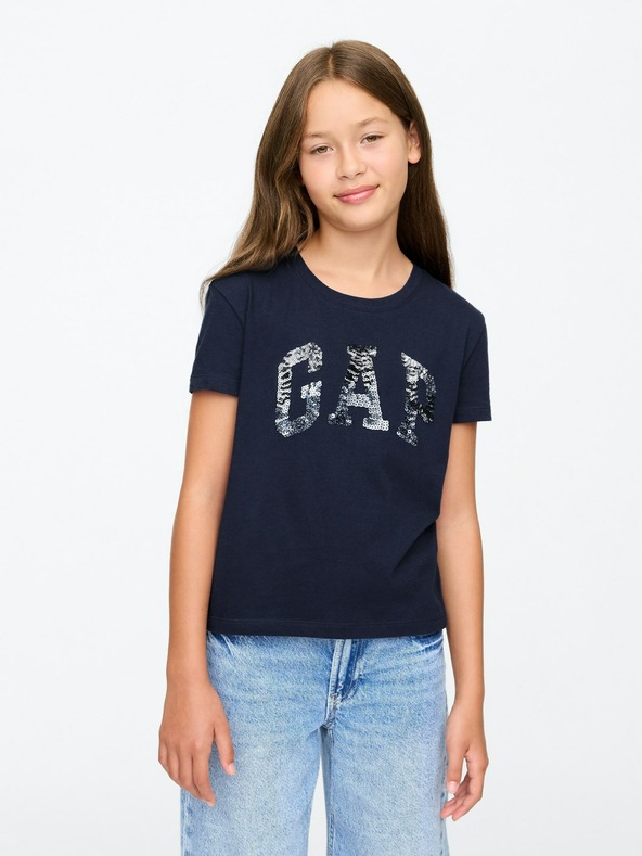 GAP Kinder T-Shirt Pailletten Logo GAP