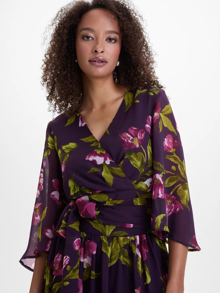 Orsay Lila Damen-Wickelbluse mit Blumenmuster ORSAY